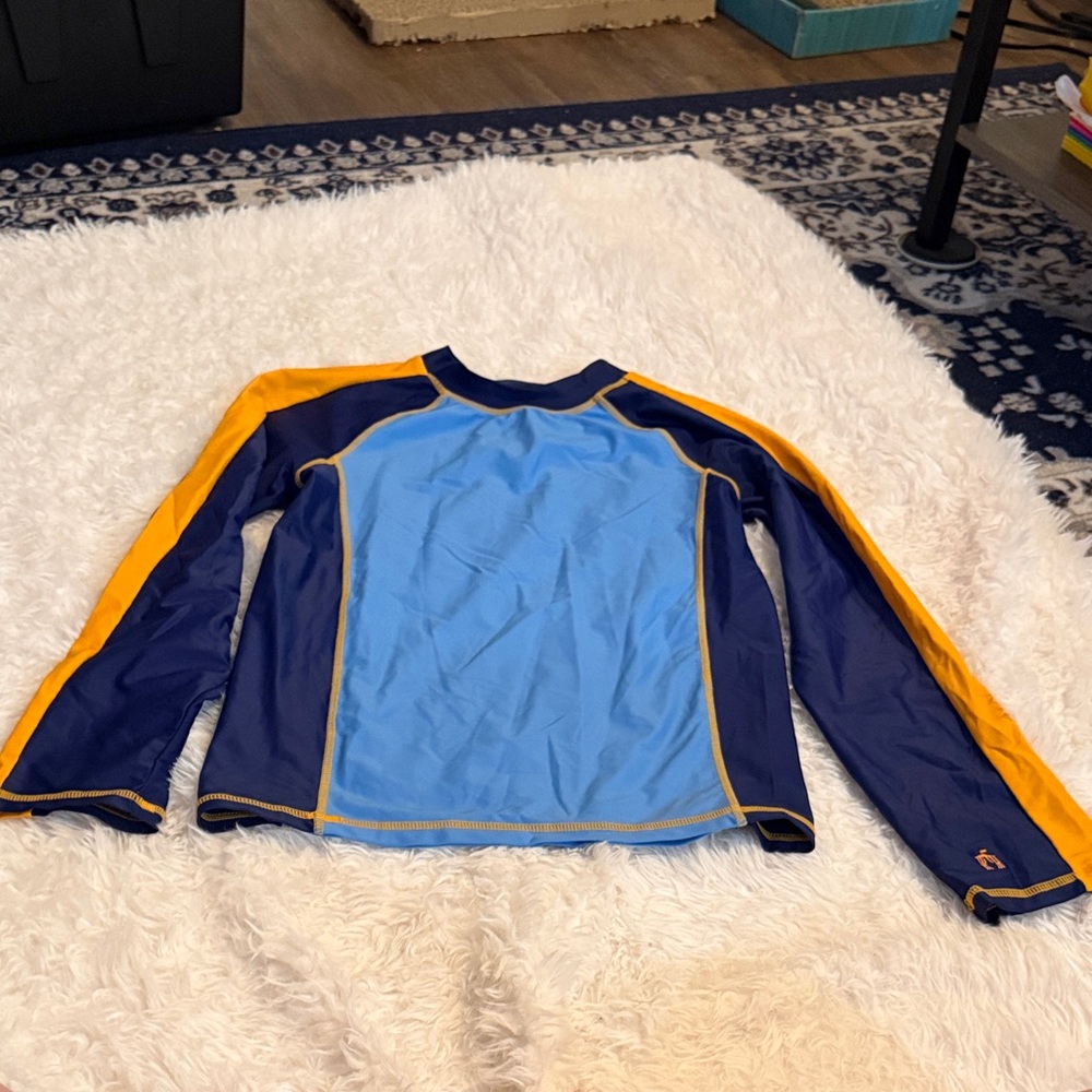 Boy’s Cabanalife Blue and Orange‎ Swim Shirt